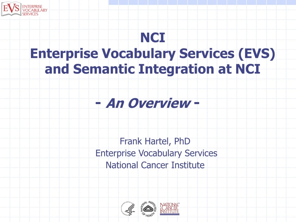 nci enterprise vocabulary services