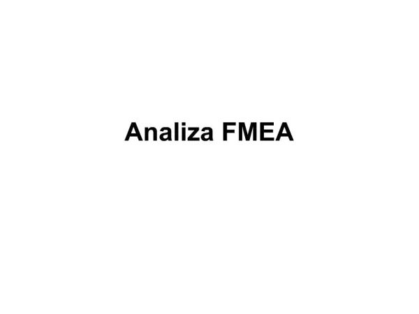 Analiza FMEA