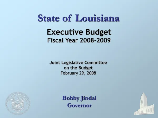 Executive Budget Fiscal Year 2008-2009