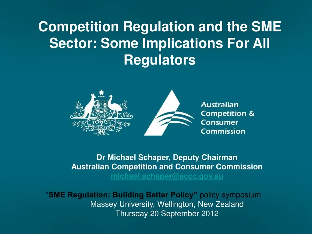 competition regulation and the sme sector some