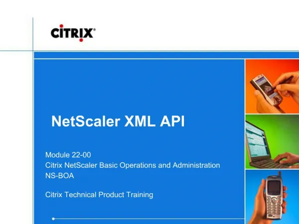 NetScaler XML API