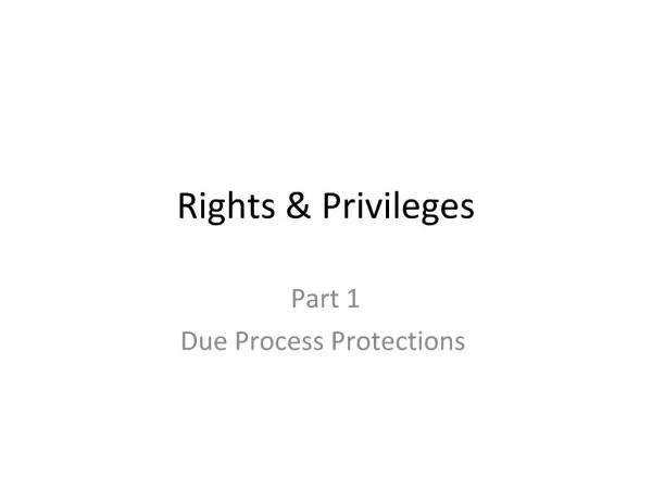 Rights Privileges