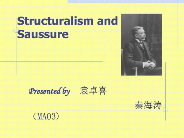 Structuralism and Saussure