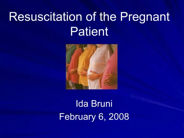 Resuscitation of the Pregnant Patient