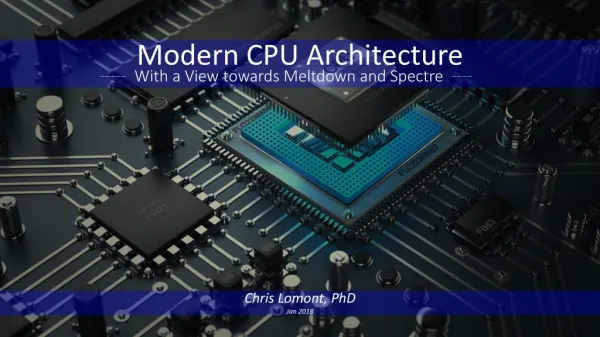 Modern CPU Architecture