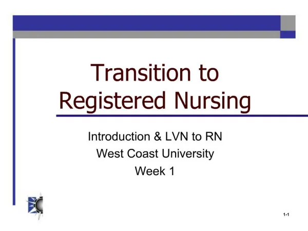 Transition to Registered Nursing