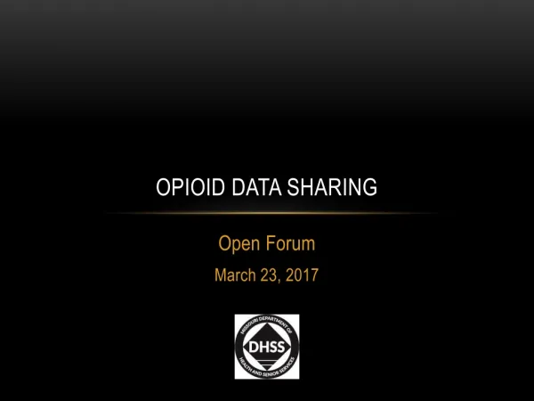 Opioid Data Sharing