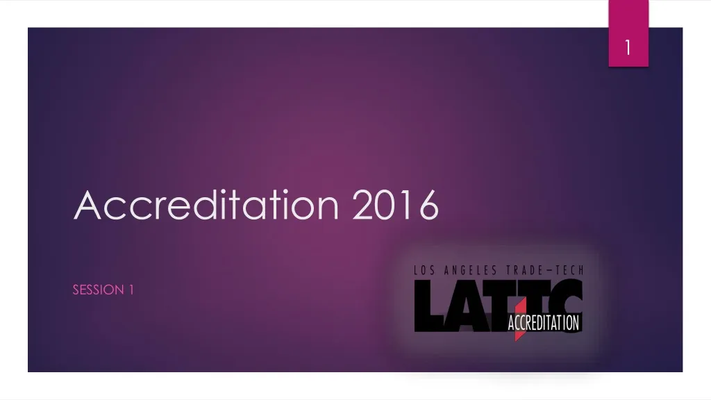 accreditation 2016
