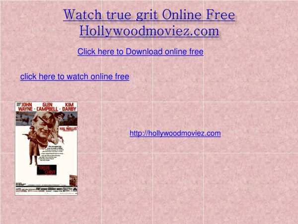 Watch true grit Online Free
