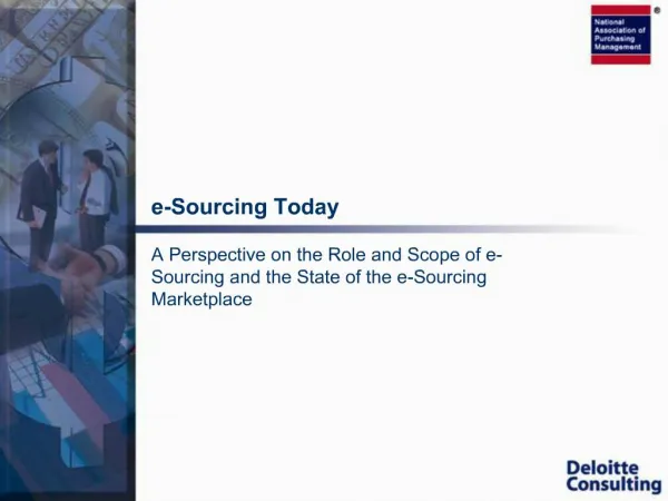 E-Sourcing Today