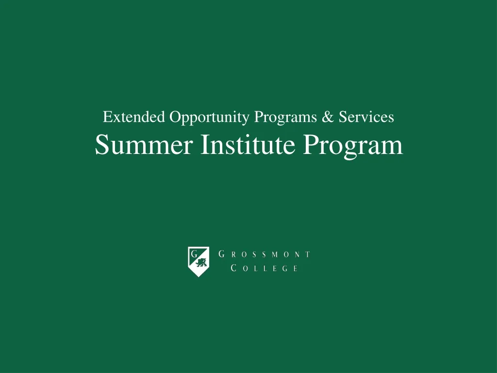 extended opportunity programs services summer