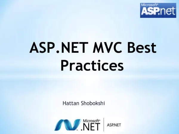 ASP MVC Best Practices