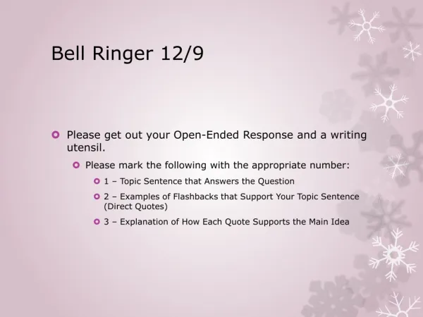 Bell Ringer 12/9