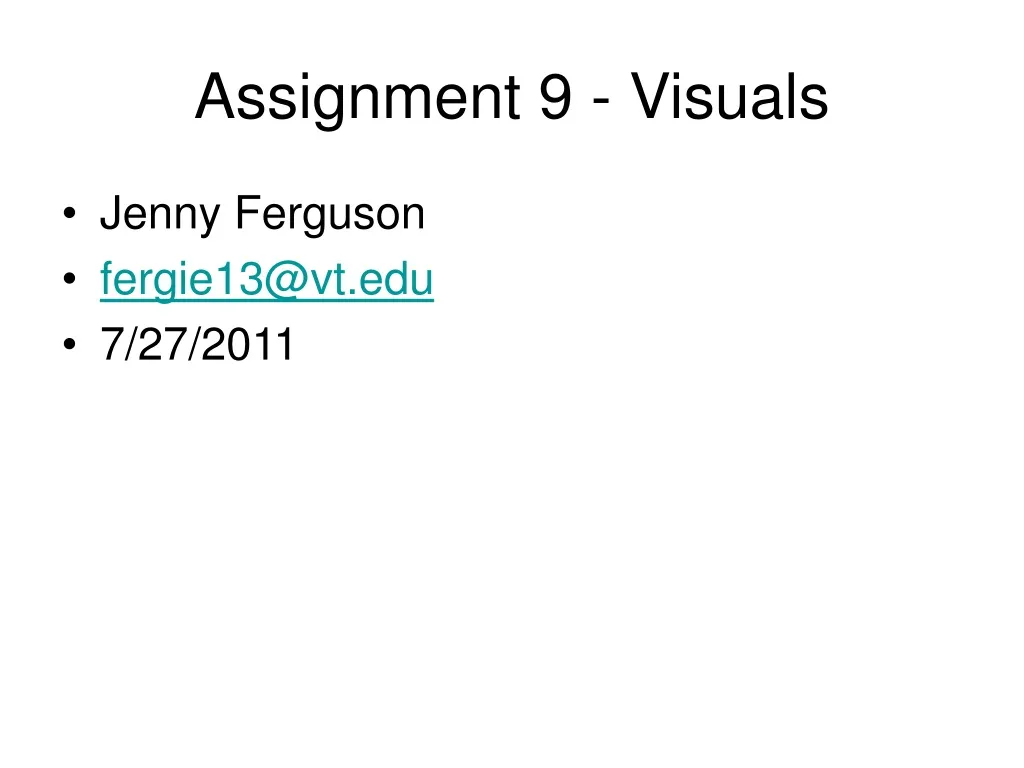 assignment 9 visuals