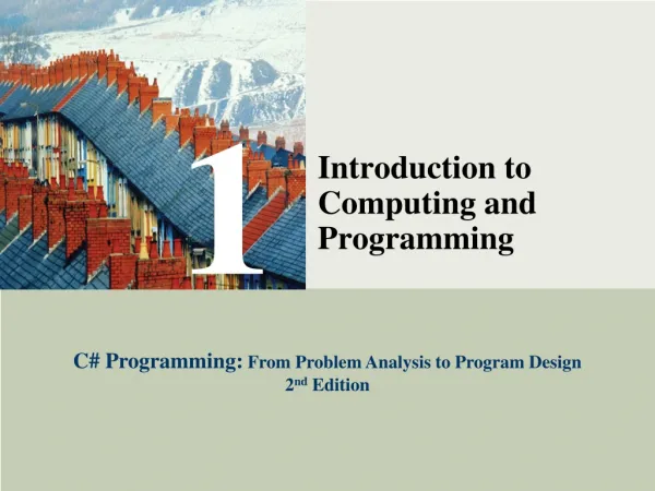 Introduction to Computing and Programming