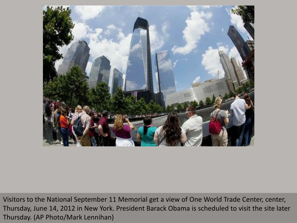 visitors to the national september 11 memorial