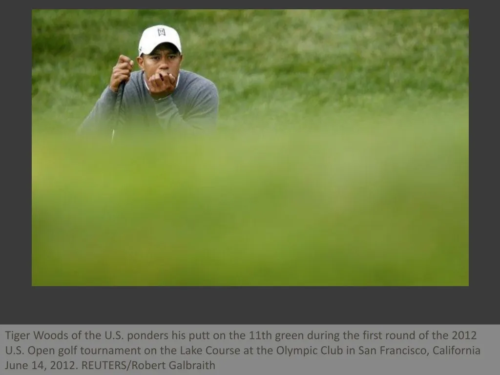 tiger woods of the u s ponders his putt