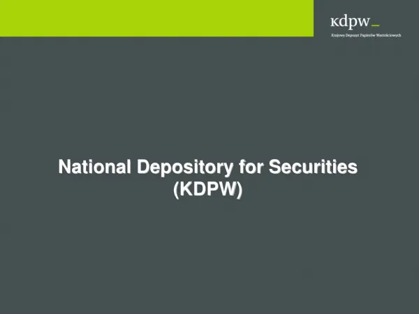 National Depository for Securities (KDPW)
