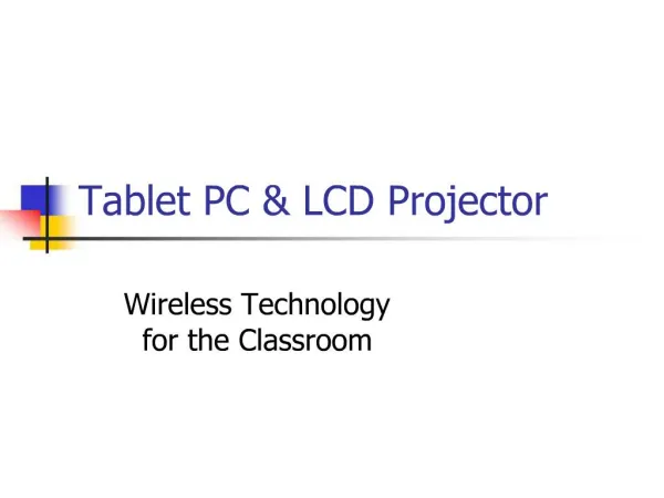 Tablet PC LCD Projector