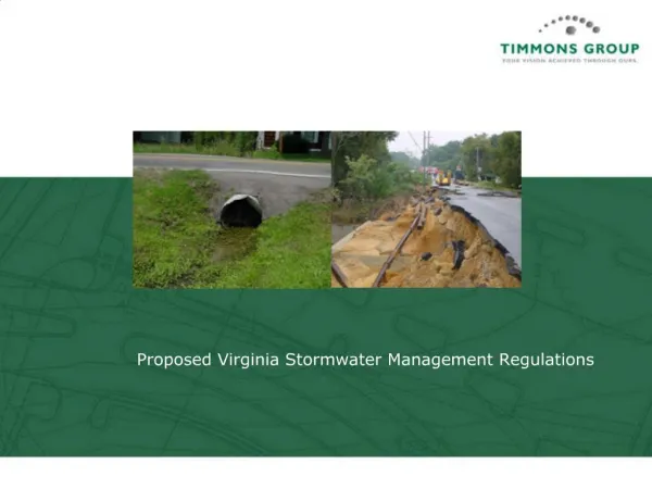 Proposed Virginia Stormwater Management Regulations
