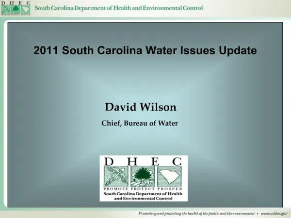 2011 South Carolina Water Issues Update