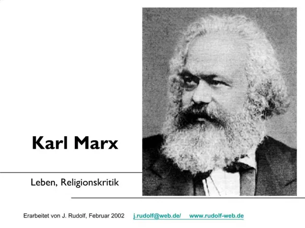 Karl Marx Leben, Religionskritik