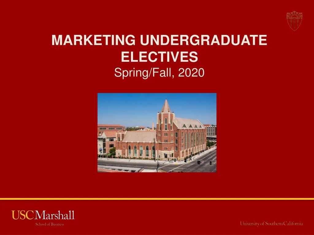 marketing undergraduate electives spring fall 2020