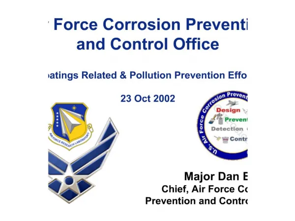 Air Force Corrosion Prevention and Control Office Coatings Related Pollution Prevention Efforts 23 Oct 2002