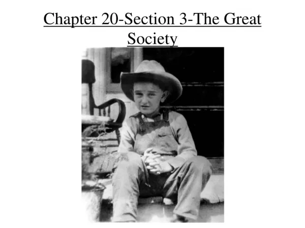 Chapter 20-Section 3-The Great Society