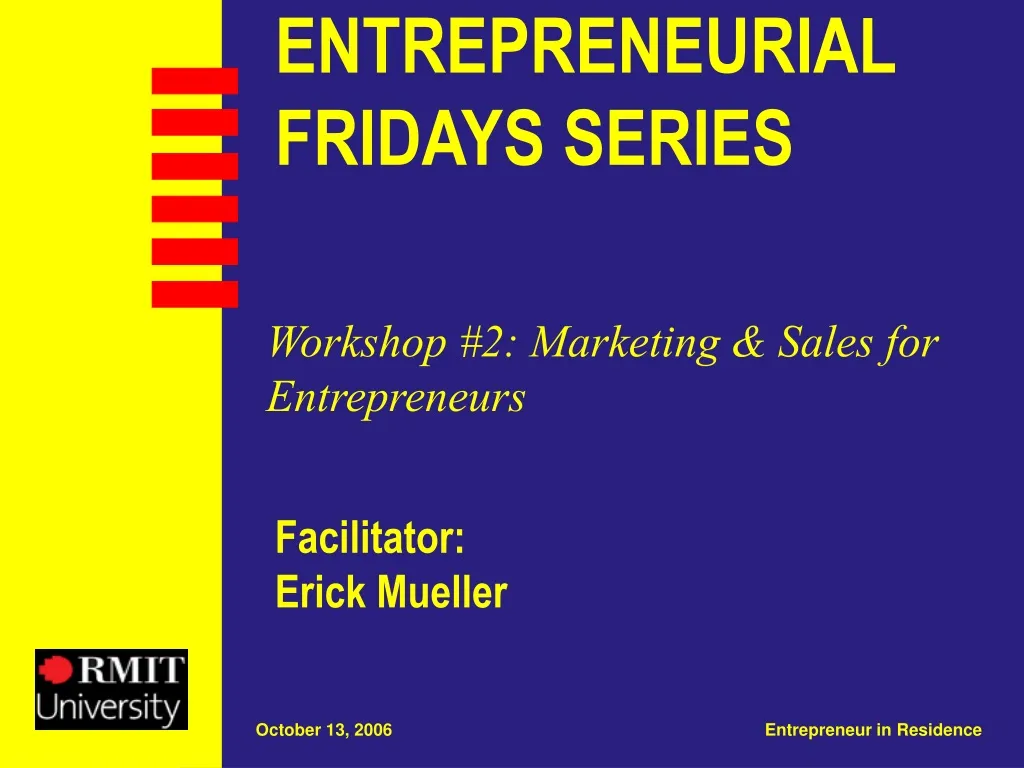 entrepreneurial fridays series