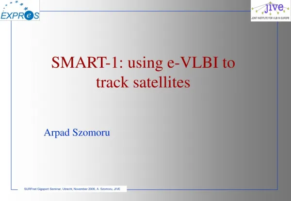 SMART-1: using e-VLBI to track satellites