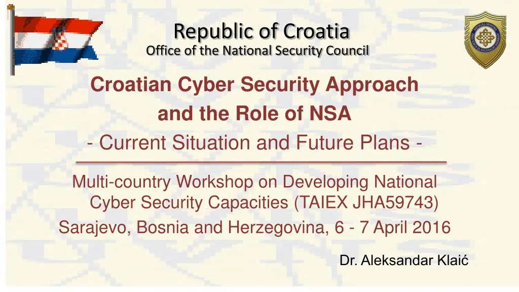 croatian cyber security approach and the role