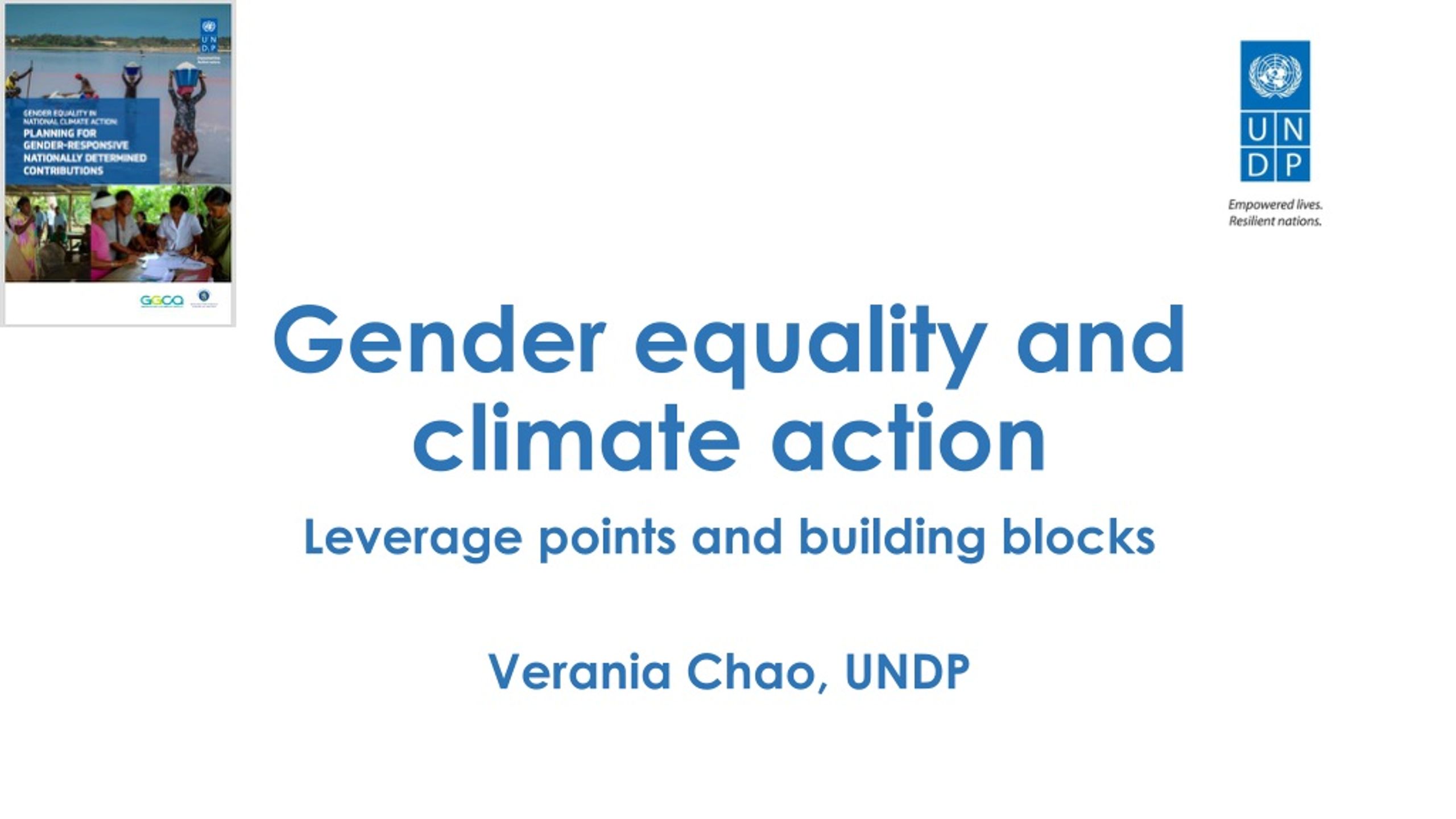 PPT - Gender equality and climate action PowerPoint Presentation, free ...