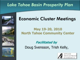 Economic Cluster Meetings - slide 1