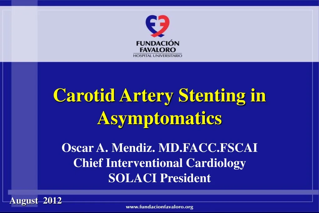 carotid artery stenting in asymptomatics
