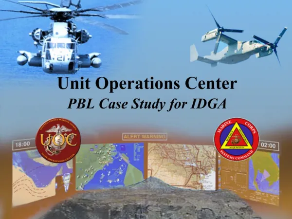 Unit Operations Center PBL Case Study for IDGA