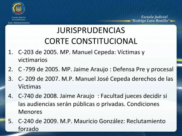 JURISPRUDENCIAS CORTE CONSTITUCIONAL