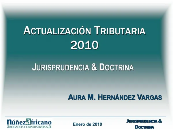 Actualizaci n Tributaria 2010