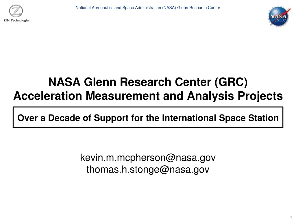 nasa glenn research center grc acceleration