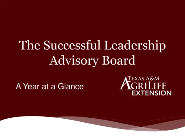 The Successful Leadership Advisory Board