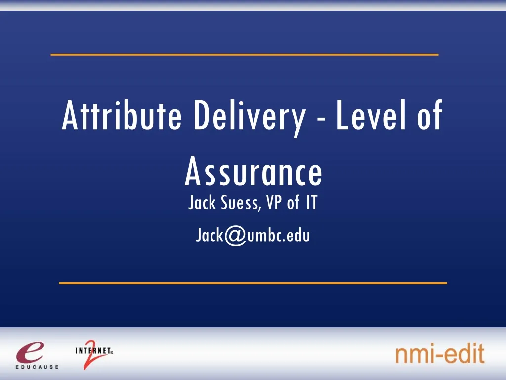 attribute delivery level of assurance
