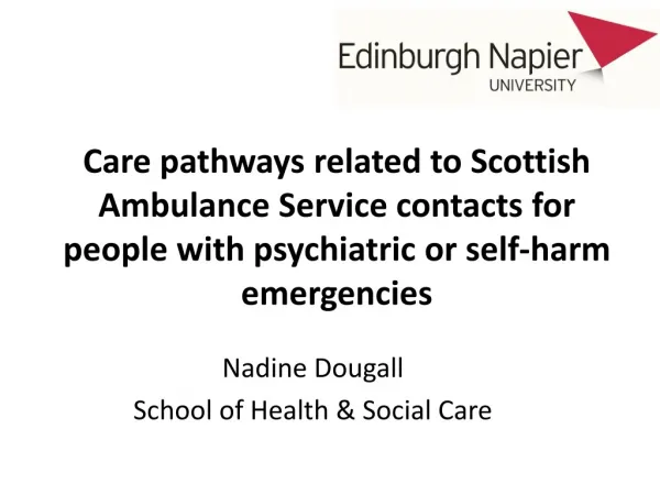 Nadine Dougall School of Health &amp; Social Care