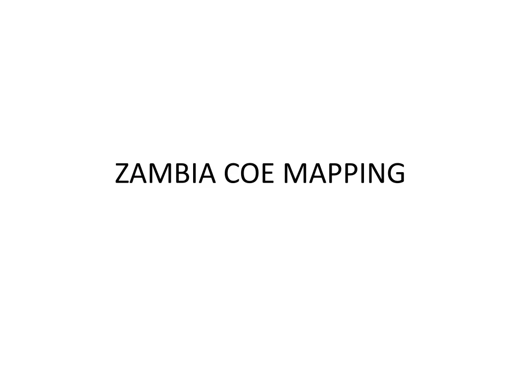 zambia coe mapping