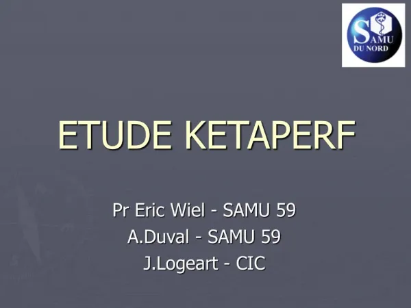 ETUDE KETAPERF