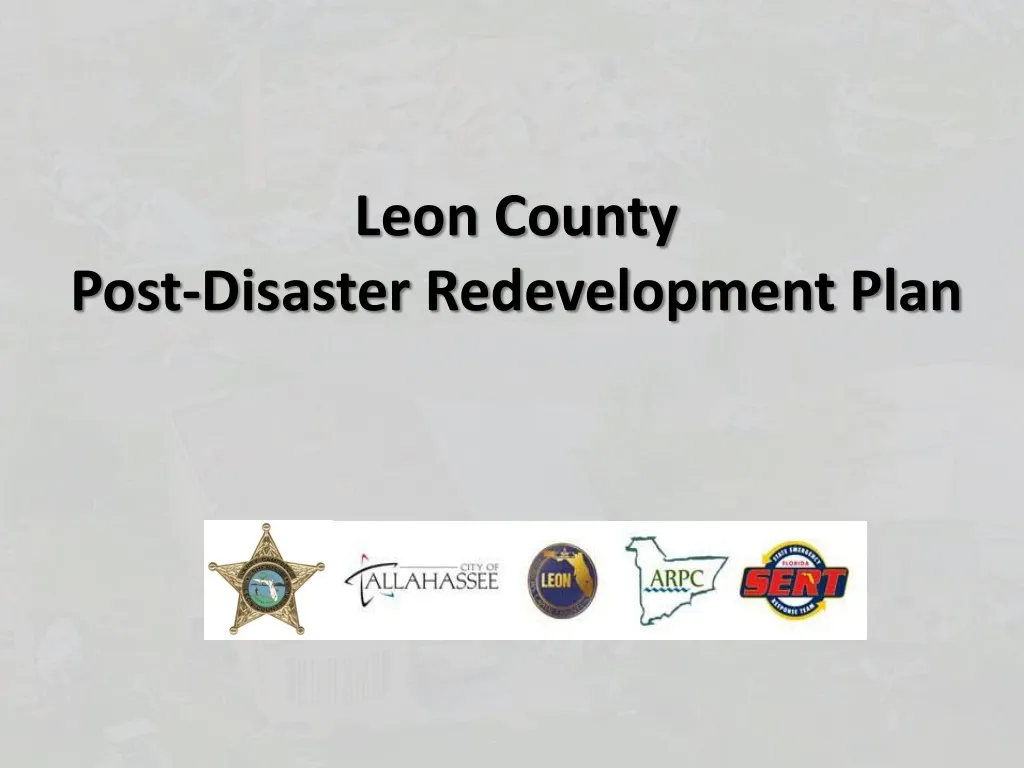leon county post disaster redevelopment plan