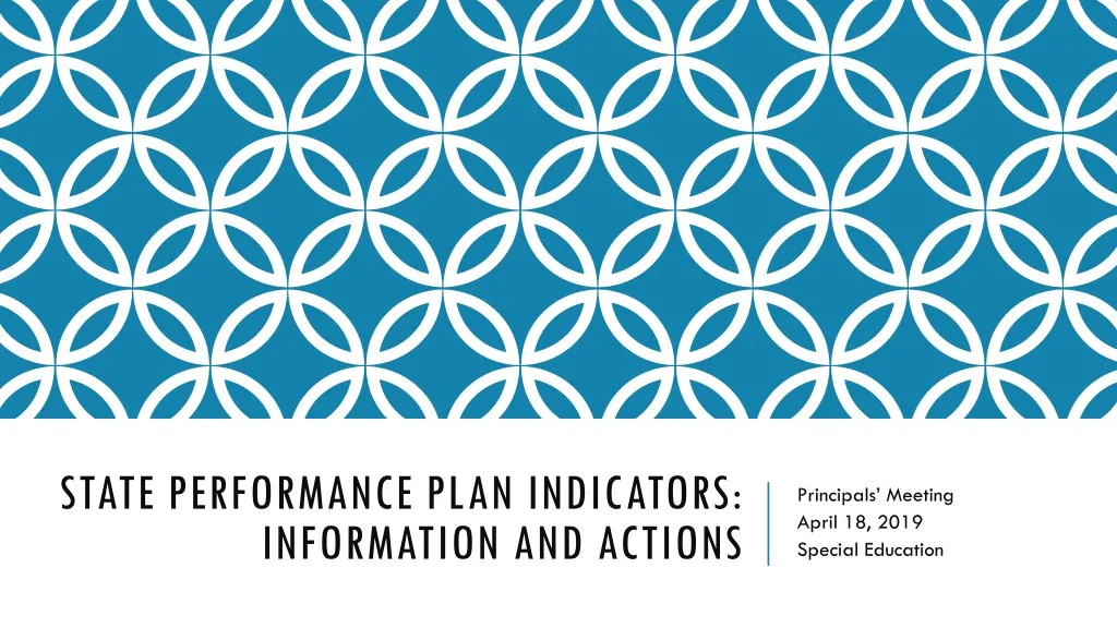 state performance plan indicators information and actions