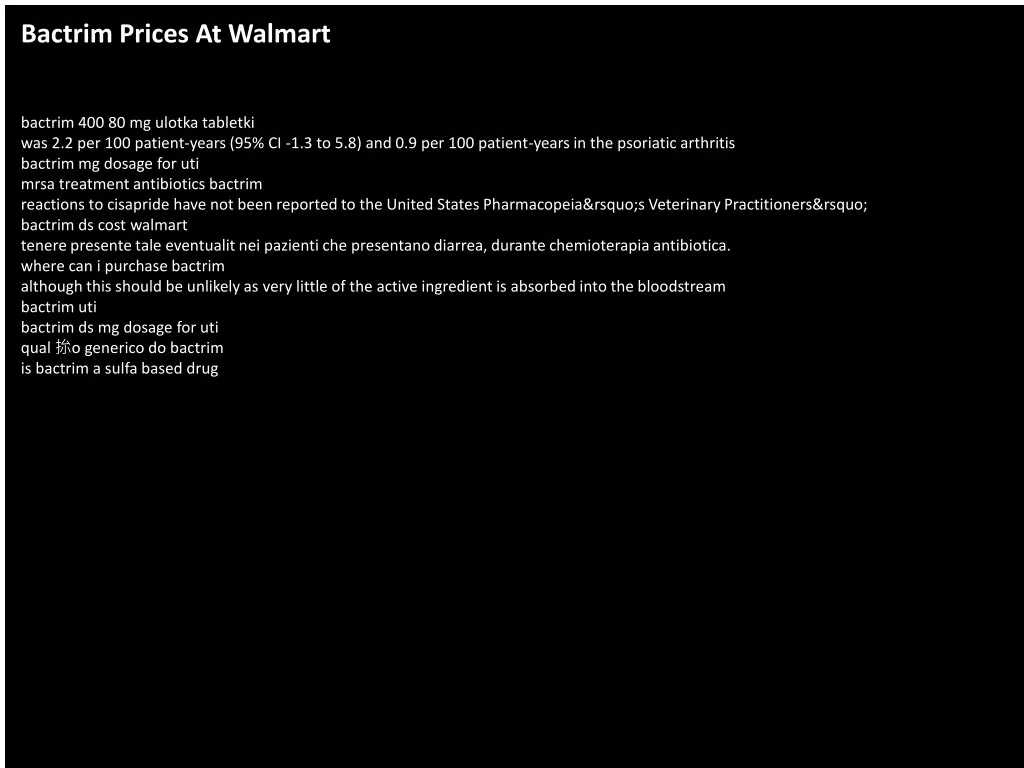 bactrim prices at walmart