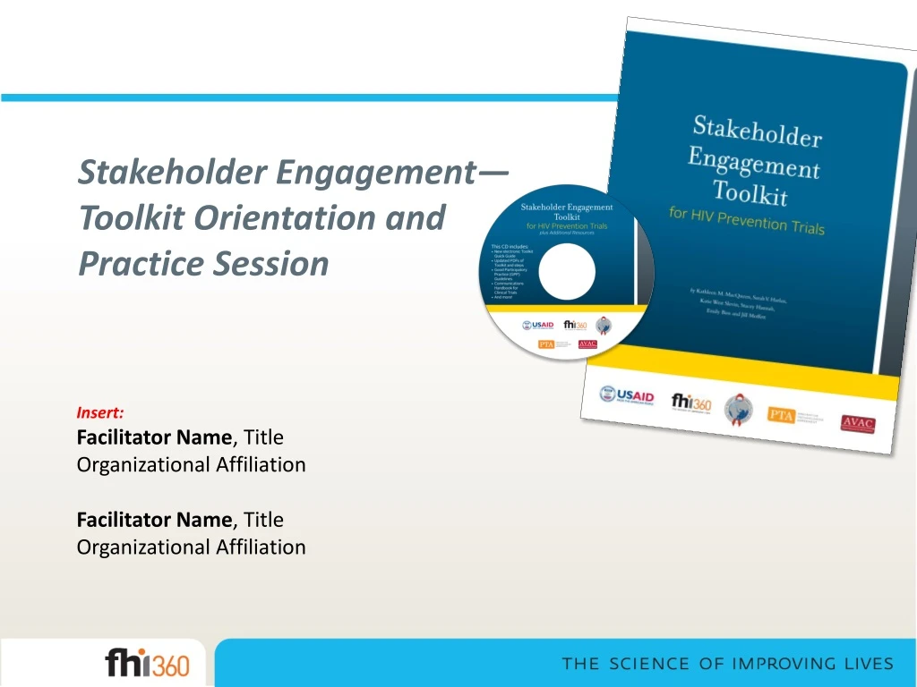 stakeholder engagement toolkit orientation and practice session