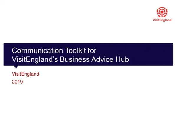 Communication Toolkit for VisitEngland’s Business Advice Hub