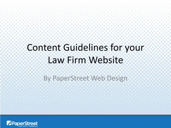 Content Guidelines for your Law Firm Website